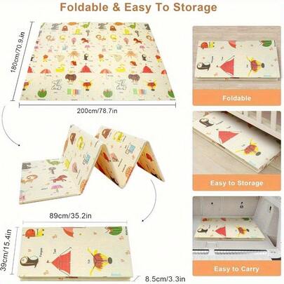 Trintion Foldable Camping Mat - Extra Large Foam Outdoor Mat, Soft Portable Floor Play Mat Highly Resilient, Easy To Clean