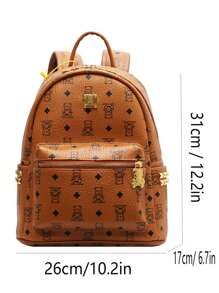 2025 New Bear Design Backpack, Fashion Versatile Commuter Bag, Large Capacity Bookbag For College Students