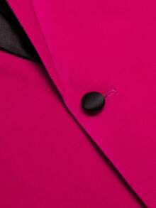 Docapeiton Men's Suit Jacket + Pants Set, For Wedding, Dates (Excluding Tie) - Hot Pink - View 4