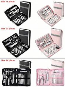 Nail Clipper Set, Manicure Set, Stainless Steel Professional Pedicure Set, Nail Care Tools For Fingernails And Toenails, Portable For Home, Office, Outdoor Travel