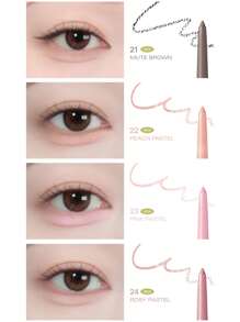 Bbia BBIA Last Auto Gel Eyeliner 24 ROSY PASTEL, Eyeliner Gel Pencil, Easy Drawing With Quick Dry, Long-Wearing, Ultra-Smooth, Smudge-Proof, Shadow & Glitter Eye Liner, Lip Liner, Contour Pen, Korea Eye Makeup, K-Beauty, Korean Makeup, 0.3g/0.01oz