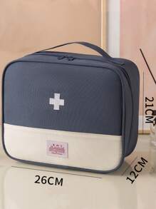 1pc Portable Medicine Bag, Cute Mini First Aid Kit, Medical Emergency Kits, Organizer Outdoor Household Medicine Pill Storage Bag, Empty First Aid Kit, Mini Portable Medical Kit First Aid Bag, Outdoor Camping Family Survival First Aid Kit, Cross Pattern First Aid Kit, Suitable For Car Bike Marathon Running Outdoor Camping Hiking Emergency