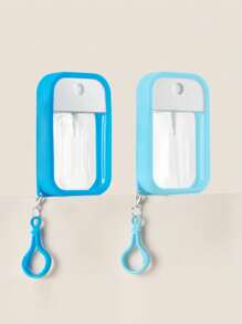1 pieza Estuche de silicona compatible con pulverizador de desinfectante de manos, estuche protector con llavero para Power Mist y Glow Mist de 30ml, accesorio de regalo de pulverizador de desinfectante de manos para cumpleaños y graduación