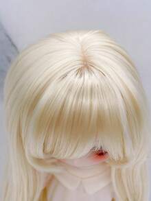 1pc BJD Doll Wig, MJD Doll Wig, SD Doll Wig 1/3,1/4,1/6 With Bangs, High-Temp Fiber Wig Material For DIY Doll Making, 60cm Dream Fairy Style Wig With Inward Curl Bangs - ES069 Wig - View 3