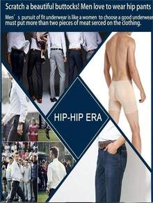 Men Sexy Underwear Shorts Padded Butt Hip Lifter Enhancer Shorts Boxer Briefs Nylon Breathable Shapewear Underpant Menswear Socks Period Lingerie Beige - Black - View 5