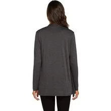Newchoice Womens Casual Lightweight Long Sleeve Cardigan Soft Drape Open Front Fall Dusters (S-3XL) - Dark Grey - View 6