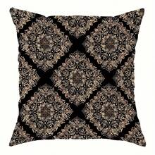 4pcs Moroccan Style Geometric Floral Pattern Throw Pillow Covers, Soft & Comfy Polyester Cushion Covers, 17.72X17.72 Inch, Zippered, Machine Washable, Suitable For Home Decor, Holidays, Office, Living Room, Bedroom, Outdoor - Multicolor - View 7