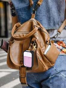 1 pieza Estuche de silicona compatible con pulverizador de desinfectante de manos, estuche protector con llavero para Power Mist y Glow Mist de 30ml, accesorio de regalo de pulverizador de desinfectante de manos para cumpleaños y graduación