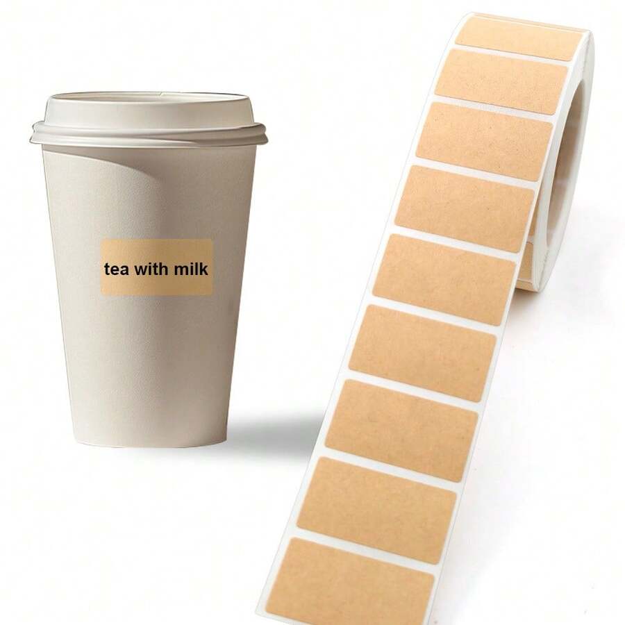 TYFYO 260-800pcs Kraft Paper Stickers Rolls Of Self-Adhesive Stickers Can Be Handwritten Classification Packaging Note - View 1