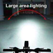 Novo Farol de Bicicleta LED, Farol de Bicicleta Recarregável por Energia Solar, 3 Modos - Regulável, Buzina Alta, Lanterna de Emergência em Material ABS, Iluminação de Segurança Noturna para Ciclismo, Conjunto de Farol Dianteiro e Lanterna Traseira de Bicicleta Recarregável por USB de Alta Capacidade de Bateria
