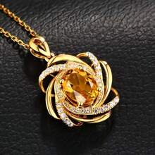 1 Stück modische, elegante Spiralblumen Damen Anhänger Halskette Sterling Silber, erlesenes Valentinstags-Hochzeits-Brautschmuck-Geschenk