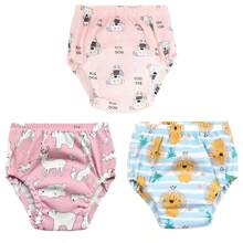 4 pièces de couches lavables et réutilisables pour bébé, étanches, respirantes, 6 couches de protection, 100% polyester, doublure et tissu extérieur imperméable, avec fonction anti-fuite, culottes de propreté, sous-vêtements pour bébé, cadeau de bébé