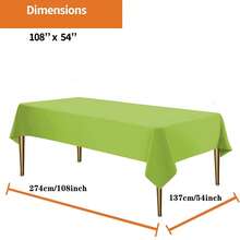 1pc, 54x108 Inches, High Quality Disposable Plastic Tablecloth, Decorative Rectangular Disposable Tablecloth, Plastic White Tablecloth, Events Weddings, Indoor And Outdoor, Party Decorations, Suitable For Halloween Parties, Events And Weddings, Indoor And Outdoor, Christmas Party Supplies - Multicolor - View 12