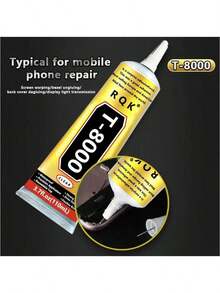 1 件 15ml/50ml/110ml T8000 胶水，用于手机屏幕修复玻璃木工艺品金属和宝石的工艺粘合剂，钻石画亚克力尖钻 DIY，珠宝钻专用胶水 - 黃色 - 查看 6