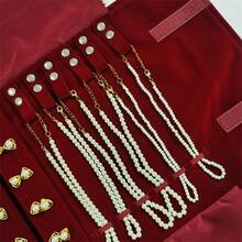 Foldable Velvet Jewelry Storage Pouch, Portable Travel Organizer For Rings, Earrings, Pendants, Necklaces, Bracelets - Storage Bag - View 5