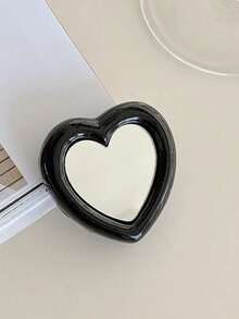 1 Stück einfarbiger Acrylspiegel Herzform Handy Griff Expandierbarer Tablet Tischständer kompatibel mit iPhone, Android Handy, Geschenk für Geburtstag, Familie, Freunde Drück-Zieh Handygriff, Handyhalterung, Handyzubehör kompatibel mit iPhone, Android Handy, Geschenk für Geburtstag, Familie, Freunde