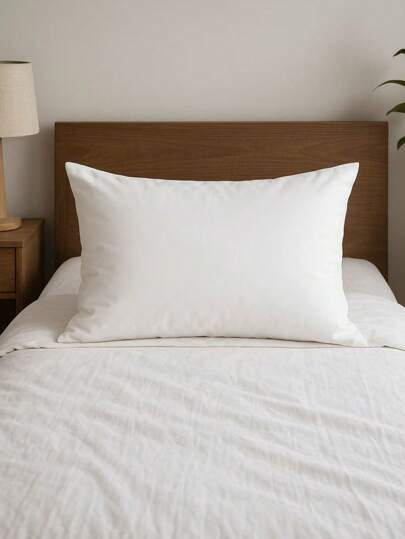 1pc Hotel Home Bed Pillows, Luxe Quality, Made Premium Zachte Feather Alternative Filling, Com Tafel High Elasticity Bedroom, Guest Room, Dorm Room (45 66cm 1/ Set)