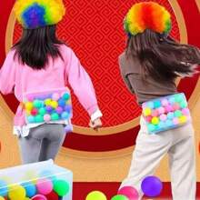 Juego de bolas de equilibrio - Juego divertido para exteriores e interiores para familia, boda, aniversario, cumpleaños y fiesta de verano, incluye bolas de colores aleatorios