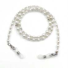 1 Stück elegante Brillenkette mit ABS-Perlen und Strass, geeignet für den täglichen Gebrauch