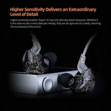KZ Dawn - 1DD IEM Earphone Berkabel dengan Peredam Kebisingan Panggilan Definisi Tinggi, Suara Stereo HiFi, Jack 3.5mm, Cocok untuk Komputer, Gaming, Pemutar Musik (Versi Terbaru) - Hitam - Edisi Standar - View 6