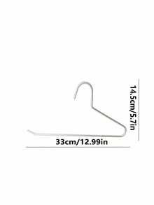 1/5pcs Aluminum Alloy L-Shaped Non-Slip Pants Hanger, Suitable For Home, Mall, Dormitory And Other Places - Gold - View 5