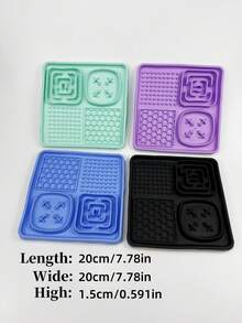 New Pet Square Feeding Mat, Silicone Non-Slip Slow Feeder Bowl, Material For Cats & Dogs - View 10
