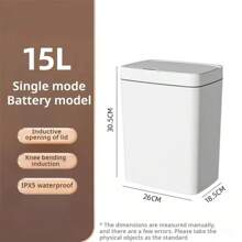 Smart Non-Contact Narrow Induction Trash Can Smart Home 15L Automatic Bagging Electronic Trash Can Smart Bathroomtrash Can White