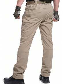 Men's Military Tactical Cargo Pants, Lots Of Pockets, Waterproof, Wear Resistant, Casual Cargo Pants - Màu be - Xem 6