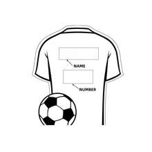 [Individuelles Produkt] 1 Stück 37*42cm personalisiertes Geschenk für Jungs, individueller Name, Fußball & Trikot Design, LED Wandspiegel Neonlicht USB betrieben, für Wohnzimmer, Schlafzimmer, LED Nachtlicht, Weihnachten, Halloween, Geburtstaggeschenk für Jungs