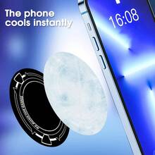 مبرّد هاتف معدني مغناطيسي مساعد نصف موصل 6 سم - تصميم جديد لملصق بادئ الحرارة متوافق مع حامل السيارة المغناطيسي ماجسيف، مناسب للهواتف الذكية واللوحات