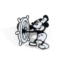 5 Peças Conjunto de Broches de Animal Cartoon Disney, Preto e Branco Capitão Mickey Mouse, Alfinete de Esmalte, Acessórios para Mochila, Roupas, Joias, Placas Metálicas, Presentes