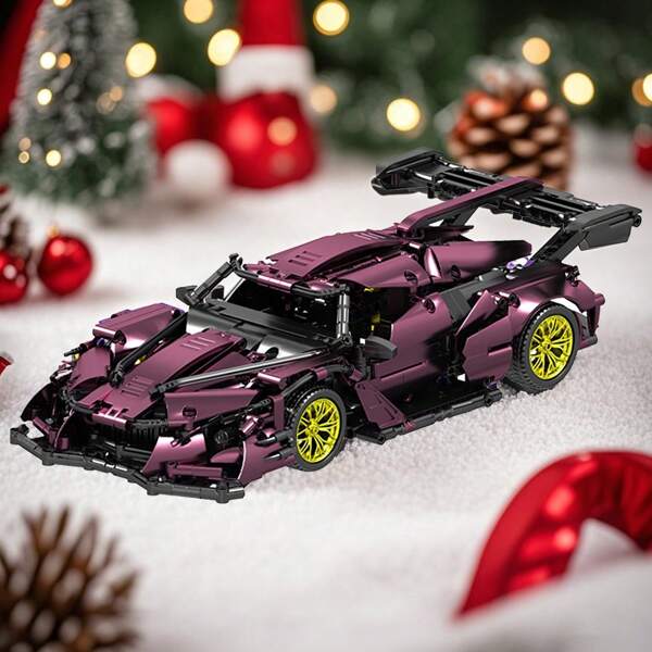 [Adults Only] 1200pcs Supercar ABS Model Kit - Professional Grade Collectible Car Model Assembly, Challenging Mechanical Stress Relief Toy, Desk Display Masterpiece, 3D Puzzle