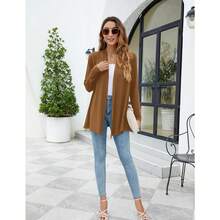 Newchoice Womens Casual Lightweight Long Sleeve Cardigan Soft Drape Open Front Fall Dusters (S-3XL) - Unta - View 9