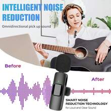 Wireless Lavalier Microphone For IOS Noise Reduction Plug And Play Clip On Lapel External Mini Lapel Lightning Microphone For IOS Clip-On Mic For Video Interview Vlog - IPhone - View 9