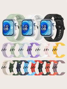 1 pièce Bracelet de montre connectée en silicone de couleur unie et sportif à dégagement rapide, compatible avec Huawei Watch Fit 3 / 4 / 4 Pro - Watch Fit 3/4 - Voir 12