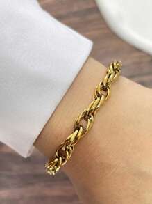 1 pulseira redonda de luxo, pulseira para mulheres e meninas, moda minimalista, presente de joia casual diário para mulheres