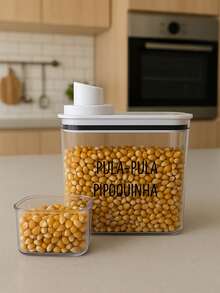Airtight Acrylic Popcorn Dispenser Container 1.5L - trắng - Xem 2
