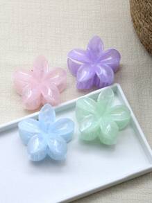 4 Stück/Set Damen 6cm/2.36 Zoll große Acryl Blumen Haarklammern, elegante und raffinierte personalisierte Hochsteckfrisuren Deko, vielseitig für den täglichen Gebrauch, zarte und süße Haaraccessoire Klammern, Haarklipps, Haarklemmen, Haargreifer, Modische Haarzubehör
