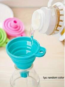 Color Random Silicone Folding Funnel Portable Small Funnel Large Wine Leakage Multi Purpose Kitchen Large Diameter Oil Leakage Pouring Oil