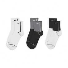 Nike Women's 3-Pack Lightweight Ankle Socks, NK EVRY PLUS LTWT ANKLE Style, CK6021-904 - Black - View 2