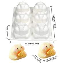 Lovely 6 Holes Hamster Silicone Mousse Mold Handmade Soap Candle Model Chocolate Pudding Cake Baking/Ice Cream Kitchen