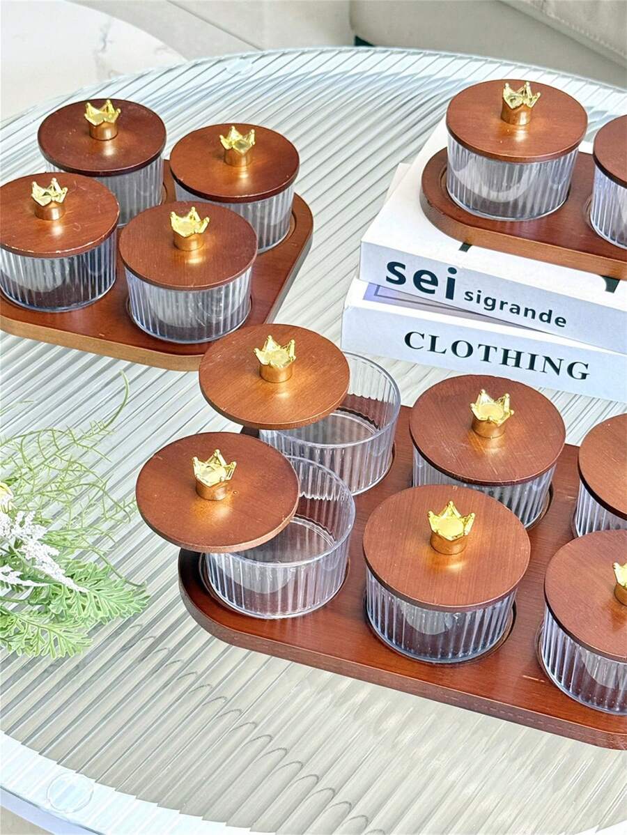 1 Set Bandeja de madera para aperitivos, para uso en fiestas y reuniones