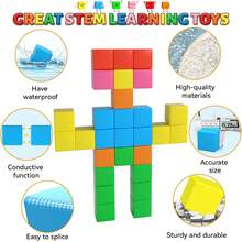 Magnetic Cube Building Blocks, STEM Puzzle Toys, Essential Teaching Toy For Boys And Girls Aged 3 Years Old And Above, Stimulate Creativity And Brain Development