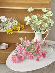 1PC/3PCS 17in Real Touch Fake Cosmos Flowers - Bohemian Daisy Bouquet, All-Season Home Decor, Summer Wedding & Autumn Thanksgiving Centerpiece, No-Fade Artificial Chrysanthemum For Table/Photography - Multicolor - View 5