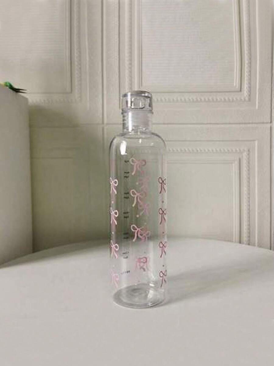 1 个大容量塑料水瓶,带蝴蝶印花和测量刻度,适合日常补水、旅行、工作、运动、健身房、户外、露营、母亲节礼物 - 彩色 - 查看 1