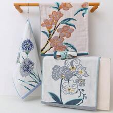 Bộ 2/3 khăn bông 4 lớp dệt jacquard, thấm hút tốt, dày dặn, mềm mại và không xơ vải, thích hợp sử dụng tại nhà và khi đi du lịch. Khăn tắm dùng trong thẩm mỹ viện, khách sạn, thể thao, đồ dùng thiết yếu tại nhà, khăn tắm, chăm sóc da. - Nhiều màu - Xem 3