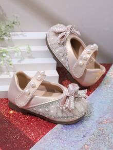 Infant Fashion Shoes, Baby Spring/Summer Toddler Shoes, Shiny Bowknot Princess Shoes For Girls, Suitable For Party, Formal Wear, Vacation