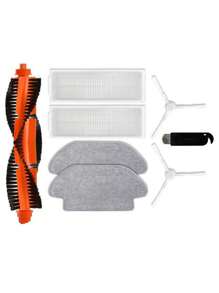 Suitable For Xiao Mi Sweeping Robot S10 S12 B106GL Replacement Spare Parts Accessories Main Side Brush Hepa Filter Mop Includes: Roller Brush Side Brush Filter Rag Cleaning Brush