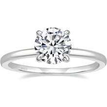 EAMTI 1.5CT 925 Sterling Silver Engagement Rings Round Cut Solitaire Cubic Zirconia CZ Wedding Promise Rings Her Wedding Bands Women Size 3-11 - Vàng - Xem 6