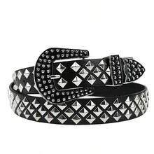 1pc Men's Solid Color Street Hip-Hop Punk Style Belt Summer, School Fall, Autumn, Halloween Autumn-Winter Accessories,Suitable For Teens, Youth,Men,Casual, Outdoor, Athletic, Vacation, Graduation Gifts, Birthday, Daily Wear - Black - View 2